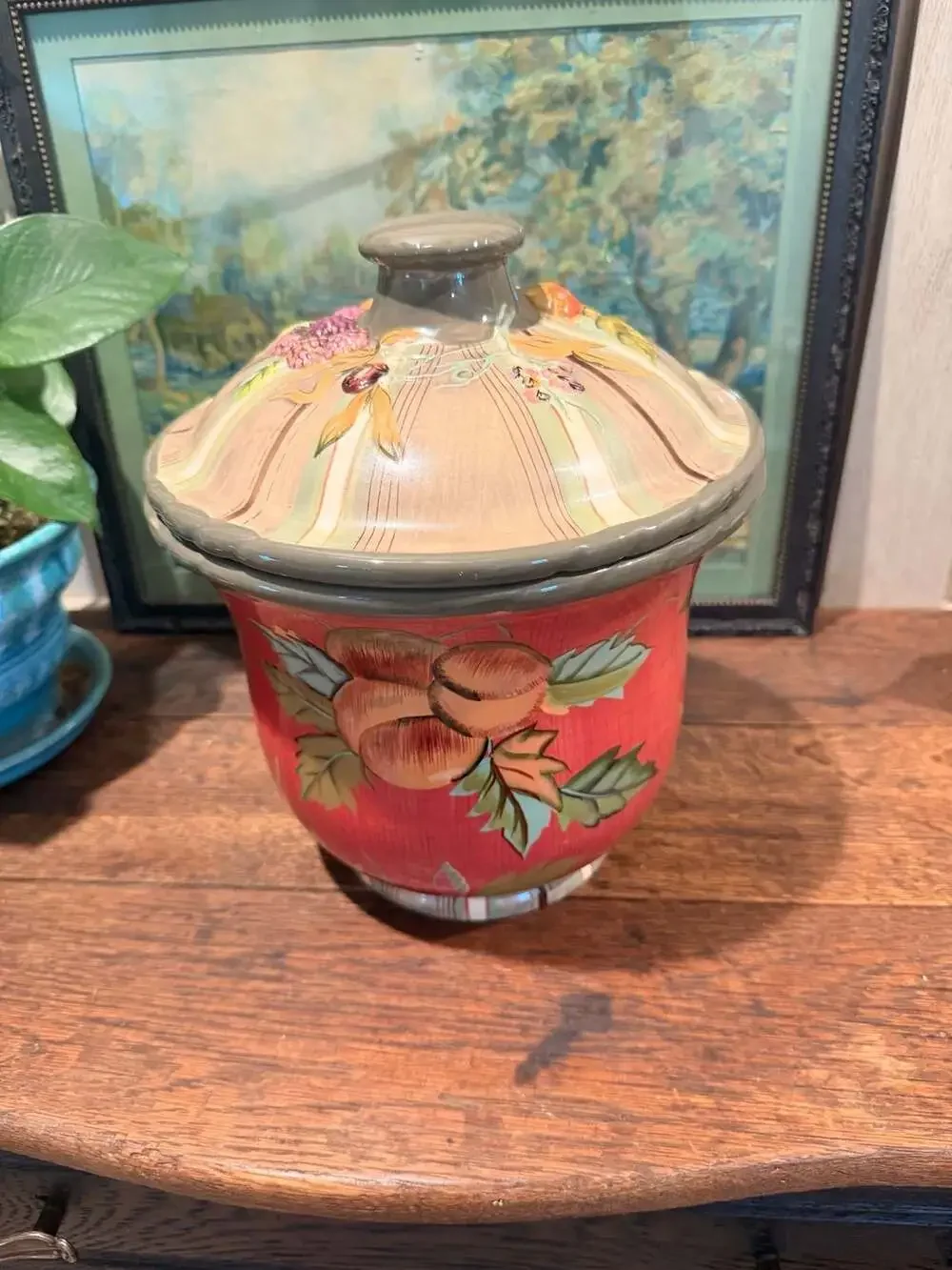 Tracy Porter Octavia Hill Garden Collection Ceramic Cookie Jar with Lid